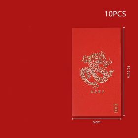 Original Cartoon Gold Plated Red Envelope (Option: Wealth Dragon-9x16.5CM-10PCS)