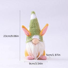 1pc; Easter Bunny Gnome Plush Doll Figure; Easter Decor; Easter Gift; Room Decor; Home Ornament (Color: Green Easter Bunny)