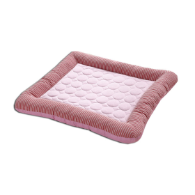 Pet Cooling Pad Bed For Dogs Cats Puppy Kitten Cool Mat Pet Blanket Ice Silk Material Soft For Summer Sleeping Pink Blue Breathable (Color: Pink, size: M)
