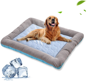 Pet Cooling Pad Bed For Dogs Cats Puppy Kitten Cool Mat Pet Blanket Ice Silk Material Soft For Summer Sleeping Pink Blue Breathable (Color: Blue, size: S)