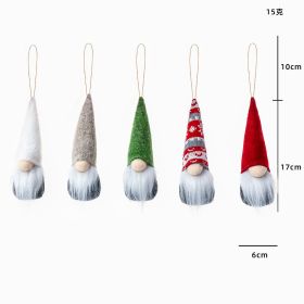 Hanging Christmas Plush Gnome Ornament Kids Room Home Decoration Doll 5-pc Set (Set: 1)