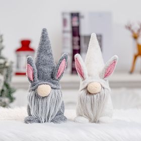1pc; Easter Bunny Faceless Gnome Plush Doll; Easter Decor; Easter Gift; Bunny Doll Ornament; Party Atmosphere Props; Room Decor; Home Ornament (Color: Gray Rabbit)