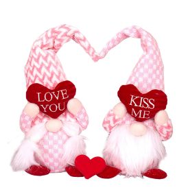 Valentines Day Gift Gnome Faceless Gnome Doll Plush Elf Doll Decor Stuffed Ornament Wedding Table Decor Kids Toy Home Room Decor (Color: 2pcs A, Ships From: CN)