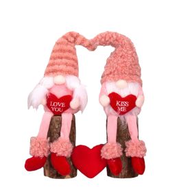Valentines Day Gift Gnome Faceless Gnome Doll Plush Elf Doll Decor Stuffed Ornament Wedding Table Decor Kids Toy Home Room Decor (Color: 2pcs D, Ships From: CN)