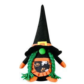 Halloween Faceless Doll Dwarf Gnome Plush Easter Kids Toys (Color: Green)