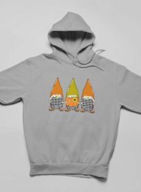 Pumpkin Gnomes Fall Hoodie (Color: Athletic Heather, size: X-Large)