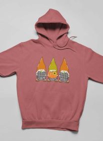 Pumpkin Gnomes Fall Hoodie (Color: Mauve, size: X-Large)