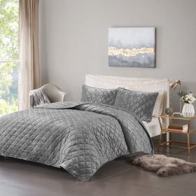 Felicia Velvet Quilt Set (Color: as Pic)