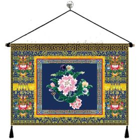 Fabrics Hanging Picture Bedside Retro Ethnic Style Cloth Painting (Option: The Eight Auspicious Symbols D-Width 65cm Height 45cm)