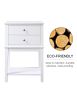 WOODEEM White Nightstand Bedrooms;  Large End Table for Living Room;  Bed Side Table with Drawers
