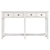 Console Table Sofa Table Easy Assembly with Two Storage Drawers and Bottom Shelf for Living Room, Entryway