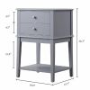 WOODEEM White Nightstand Bedrooms;  Large End Table for Living Room;  Bed Side Table with Drawers