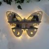 1pc Crystal Display Shelf - Wall Mounted Decorative Shelf for Moon Moth Butterfly Lamp - Perfect for Halloween, Thanksgiving, Christmas, and New Year
