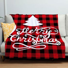 Christmas Red And Black Plaid Set Flannel Blanket (Option: ZM20230802 5-100X150)