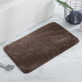Floor Mat Absorbent Bathroom Non-slip Mat (Option: Brown-70X140cm)