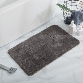 Floor Mat Absorbent Bathroom Non-slip Mat (Option: Gray-80x160cm)