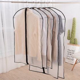 Clothes Hanger Clothes Dress Coat Dust Cover Home (Option: Black-M60x100cm-1PC)