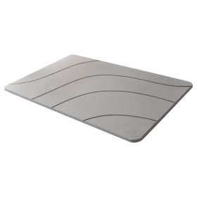 Bathroom Mats Diatom Ooze Hard Pad Non-slip Absorbent Diatomite Entrance Toilet Bathroom Step Mat (Option: Gray Track-40x30cm)