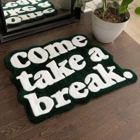 Personalized Letter Combination Foot Mat Plush Comfortable Living Room Decorative Carpet (Option: Green-60 √ó 60CM Crystal Velvet)